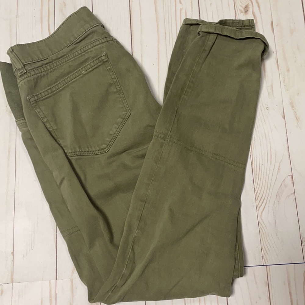 DL1961 Azalea maternity Relaxed Skinny olive pants - Picture 4 of 8